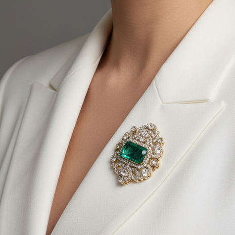 Green Imperial Brooch