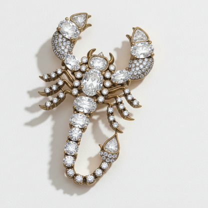 White Venoma Brooch