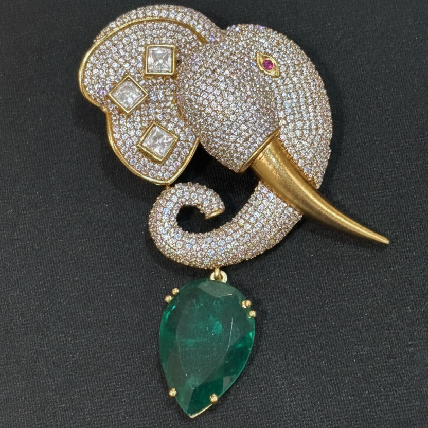 Green Tuska Brooch