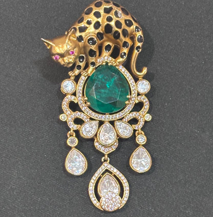 Green Velox Brooch