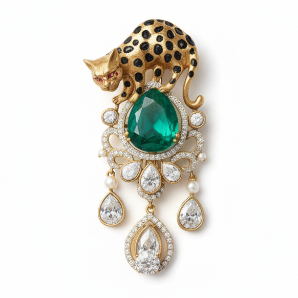 Green Velox Brooch