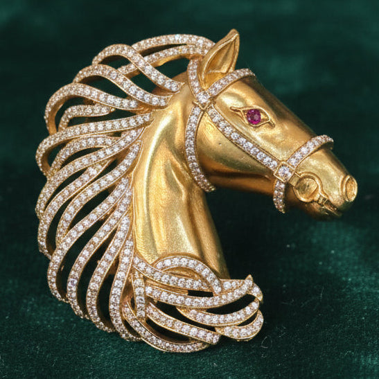 Golden Gallop Brooch