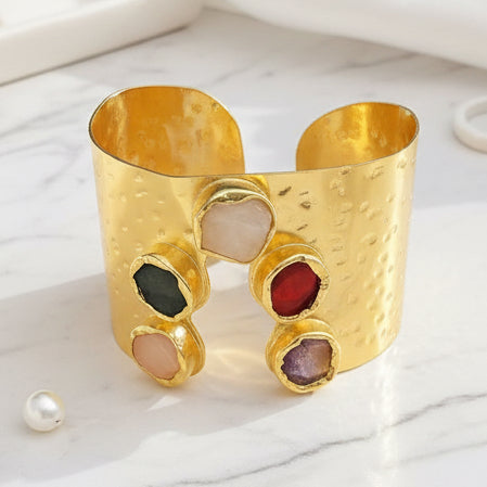 Glam Aurum Stone Hand cuff (Assorted colours)