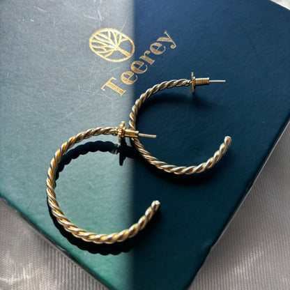 Glam Twister Hoop Earrings
