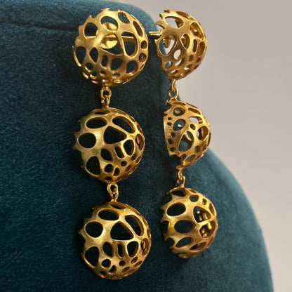 Glam Tia Brass Earrings