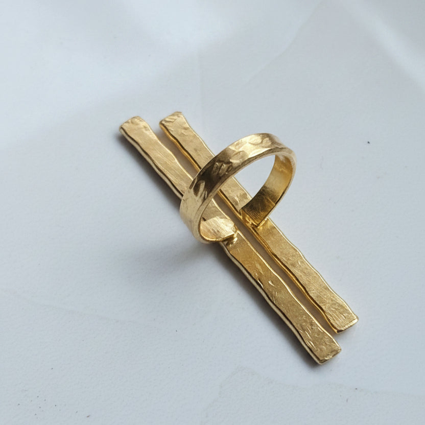 Glam Cocktail Frida Brass ring