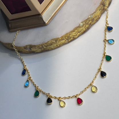 Ria stone charm chain