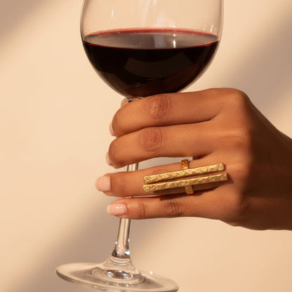 Glam Cocktail Frida Brass ring