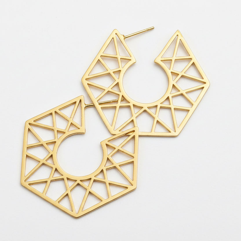 Glam Alice brass earring