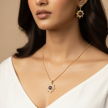 Glam SunCharm Necklace set