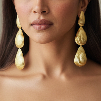 Glam Marvelle Brass earrings