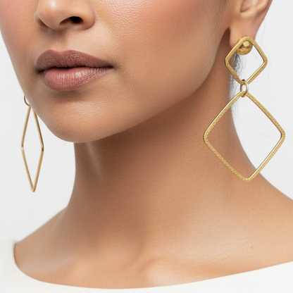 Mirage Brass earrings