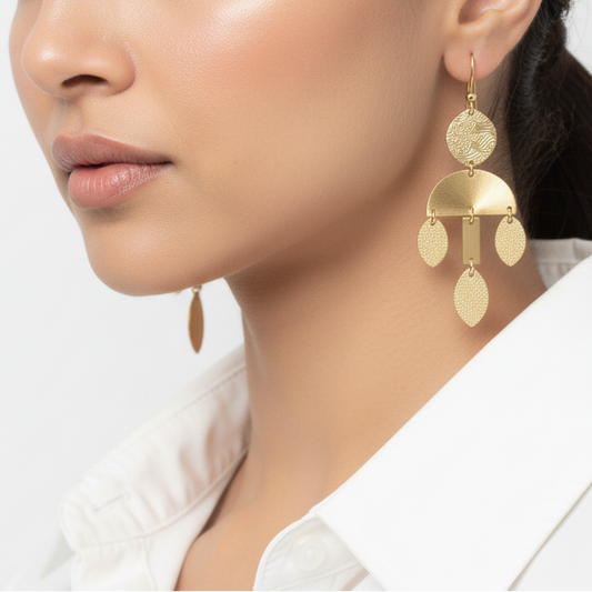Aurex brass earring
