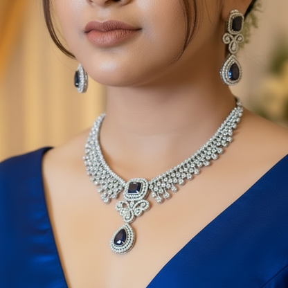 Purple Eliza Necklace set