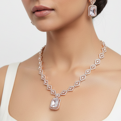 White Bella Necklace set