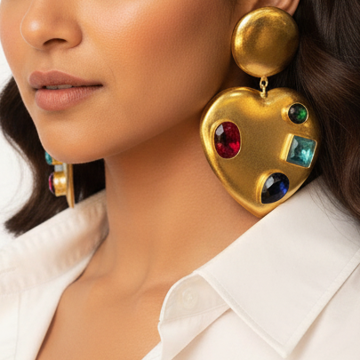 Glam Glint Gold Earrings
