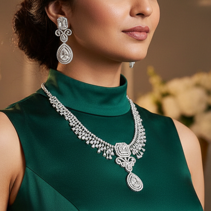 White Eliza Necklace set