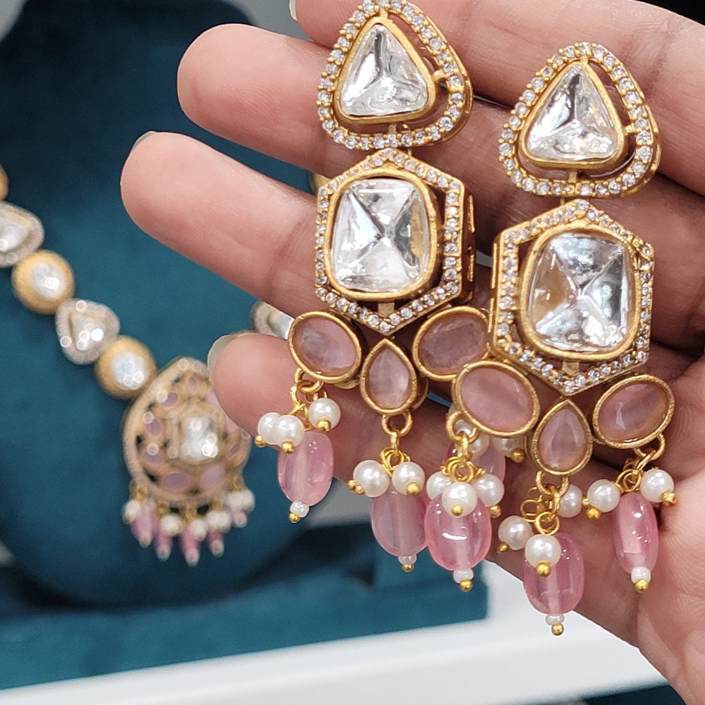 Pink Deepika Necklace Set