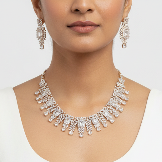 White Mia Necklace set