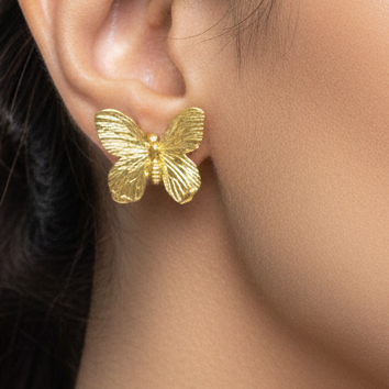 Glam Butterfly Gold Earrings