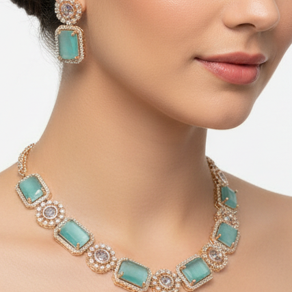 Pastel Green Melina Choker set