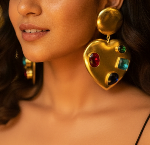 Glam Glint Gold Earrings