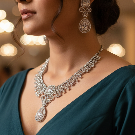 White Eliza Necklace set