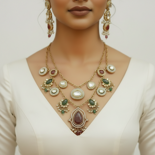 Rani multi-layer necklace set