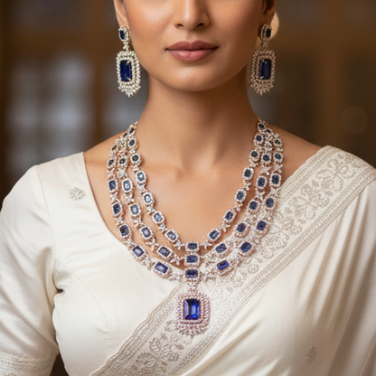 Navy Aura Necklace set