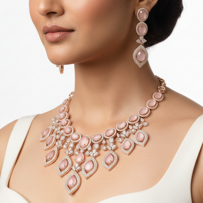 Blush Folia Necklace set