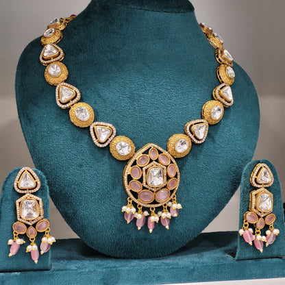 Pink Deepika Necklace Set